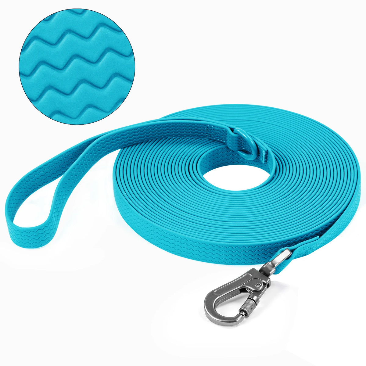 Wasserfeste Hundeleine aus PVC – Lange, Rutschfeste und Robuste Leine für Mittelgroße und Große Hunde zum Training, Laufen und Spazierengehen
