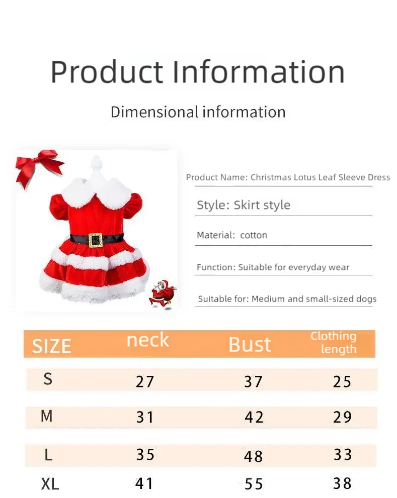 Weihnachtsrock für Haustiere – Festliches Outfit für Hunde & Katzen