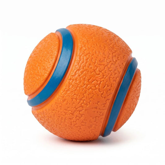 Robuster Elastischer Hundeball – Kau- & Apportierspielzeug mit Sprungfunktion