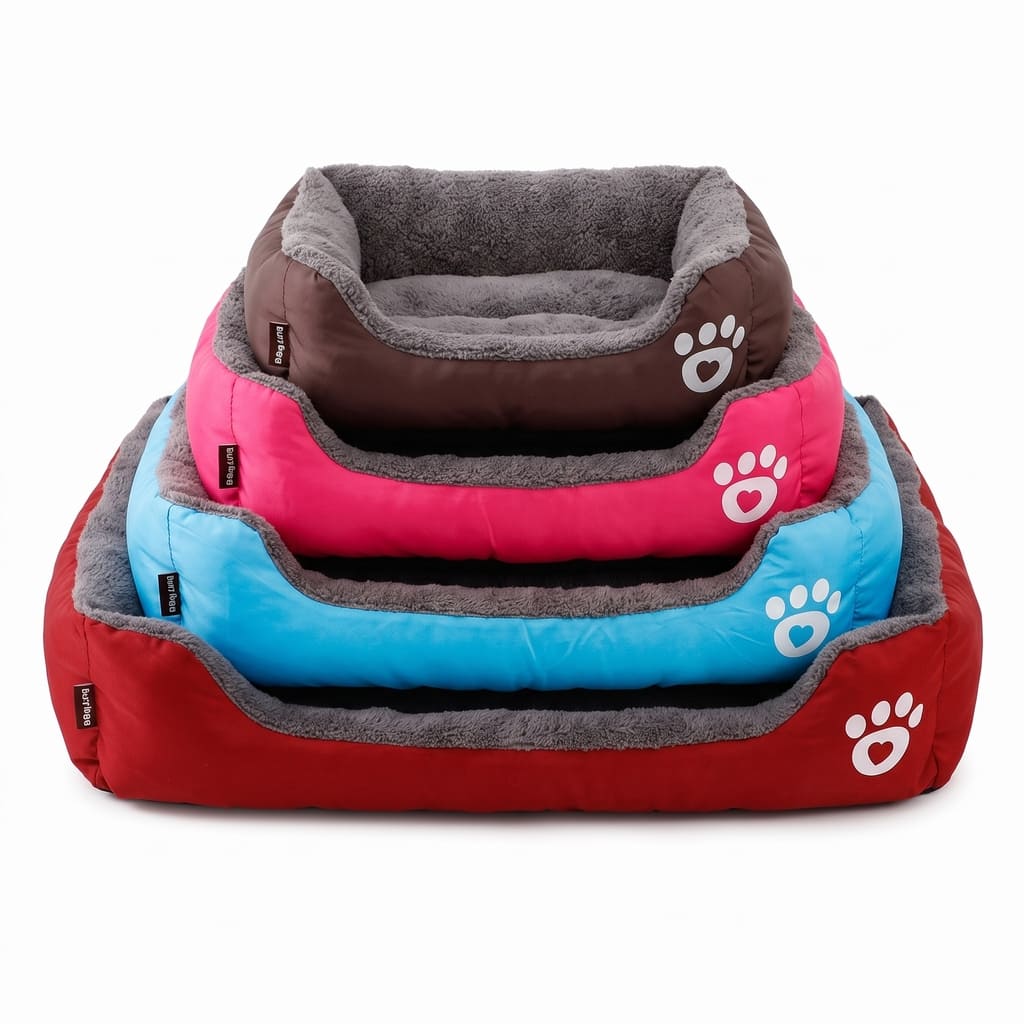 Warmes Quadratisches Haustierbett – Gemütliches Hunde- & Katzenbett