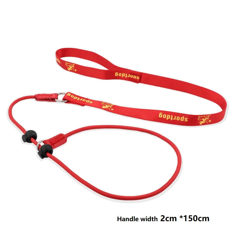 Zwei-in-Eins-Schlaufleine für Hunde – P-Förmige Führleine mit Integriertem Halsband für Kleine und Große Hunde