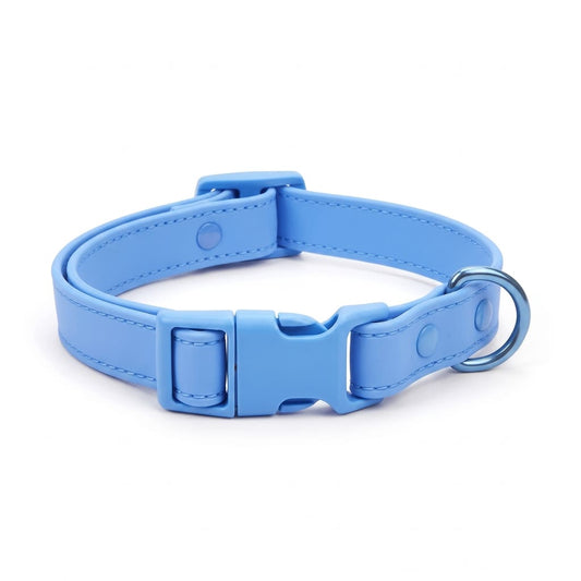 Elastisches Hundehalsband aus Gurtband – Verstellbares Wasserfestes Rostbeständiges Waschbares Halsband mit Sicherheitsverschluss
