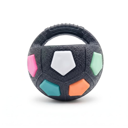 Fußball- & Tennisball-Hundespielzeug mit Quietschfunktion – Robustes Zahnungs-, Kau-, Apportier- & Outdoor-Trainingsspielzeug für Welpen und Hunde