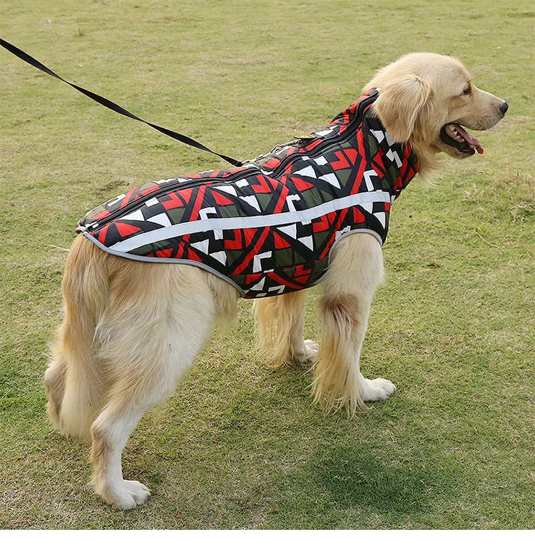 Wasserdichte Reflektierende Hundejacke – Warmer Gefütterter Wintermantel für Dobermann & Rottweiler