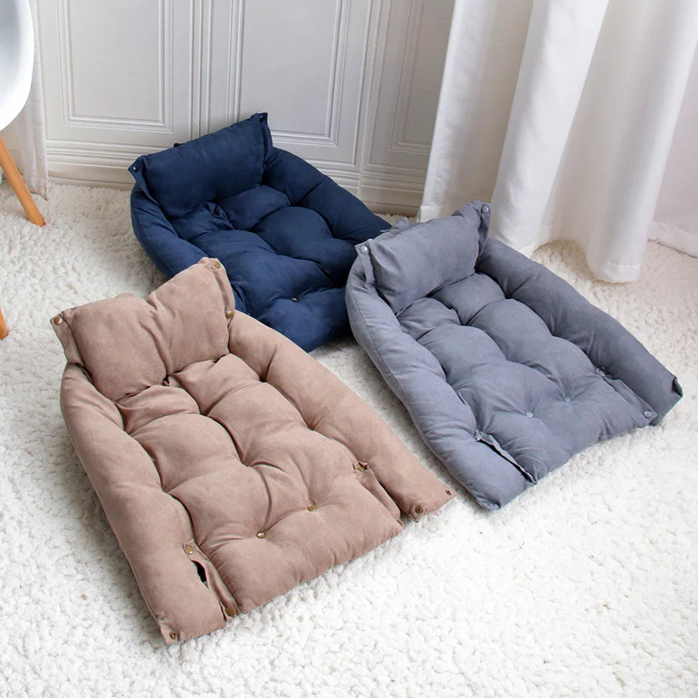 Warmes Winter Hundesofa & Haustier Schlafbett – Weiche Gemütliche Kennel-Matte und Welpenmatratze für Kleine Große Hunde & Katzen
