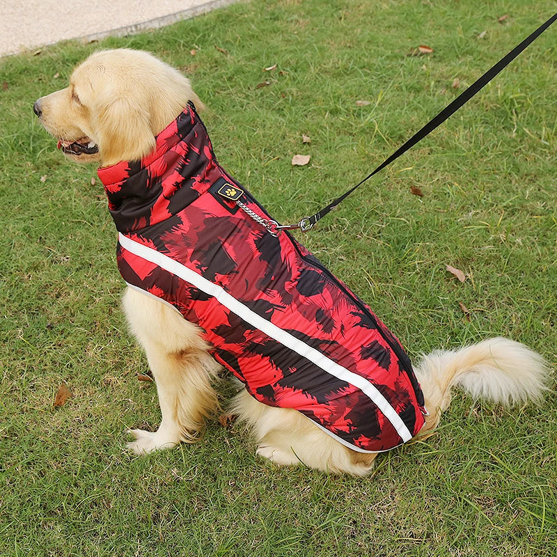 Wasserdichte Reflektierende Hundejacke – Warmer Gefütterter Wintermantel für Dobermann & Rottweiler