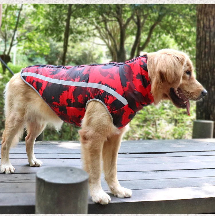 Wasserdichte Reflektierende Hundejacke – Warmer Gefütterter Wintermantel für Dobermann & Rottweiler