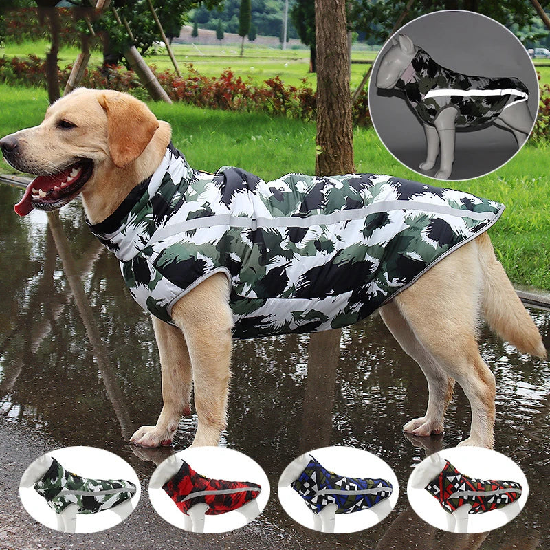 Wasserdichte Reflektierende Hundejacke – Warmer Gefütterter Wintermantel für Dobermann & Rottweiler