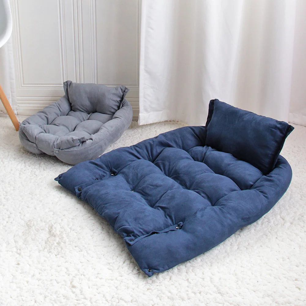 Warmes Winter Hundesofa & Haustier Schlafbett – Weiche Gemütliche Kennel-Matte und Welpenmatratze für Kleine Große Hunde & Katzen