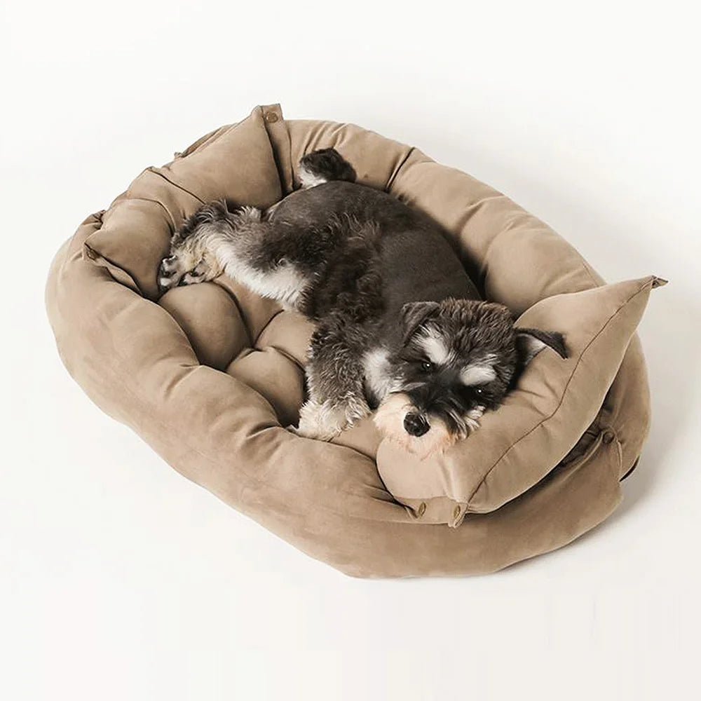 Warmes Winter Hundesofa & Haustier Schlafbett – Weiche Gemütliche Kennel-Matte und Welpenmatratze für Kleine Große Hunde & Katzen