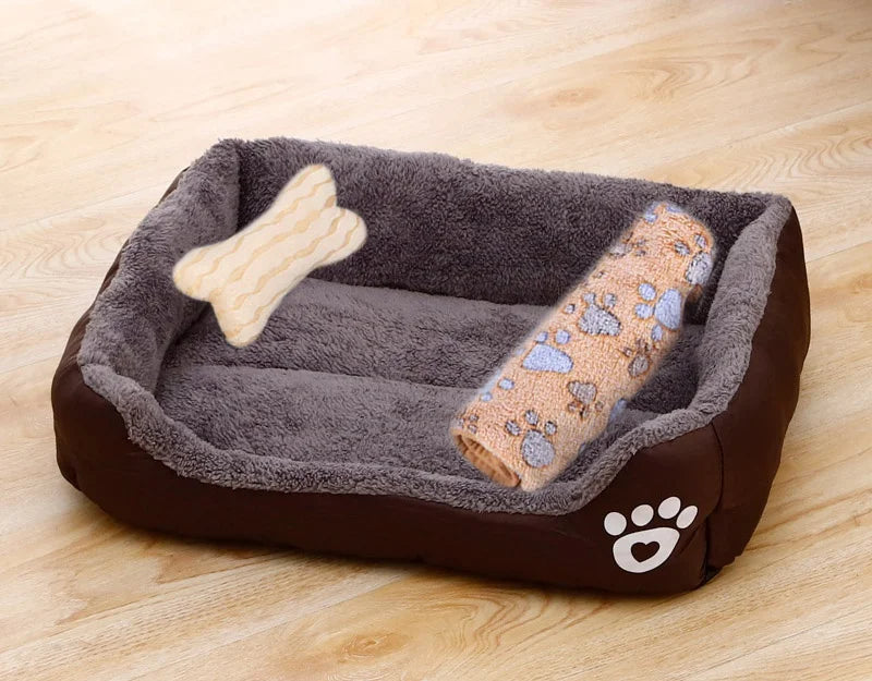 Warmes Quadratisches Haustierbett – Gemütliches Hunde- & Katzenbett