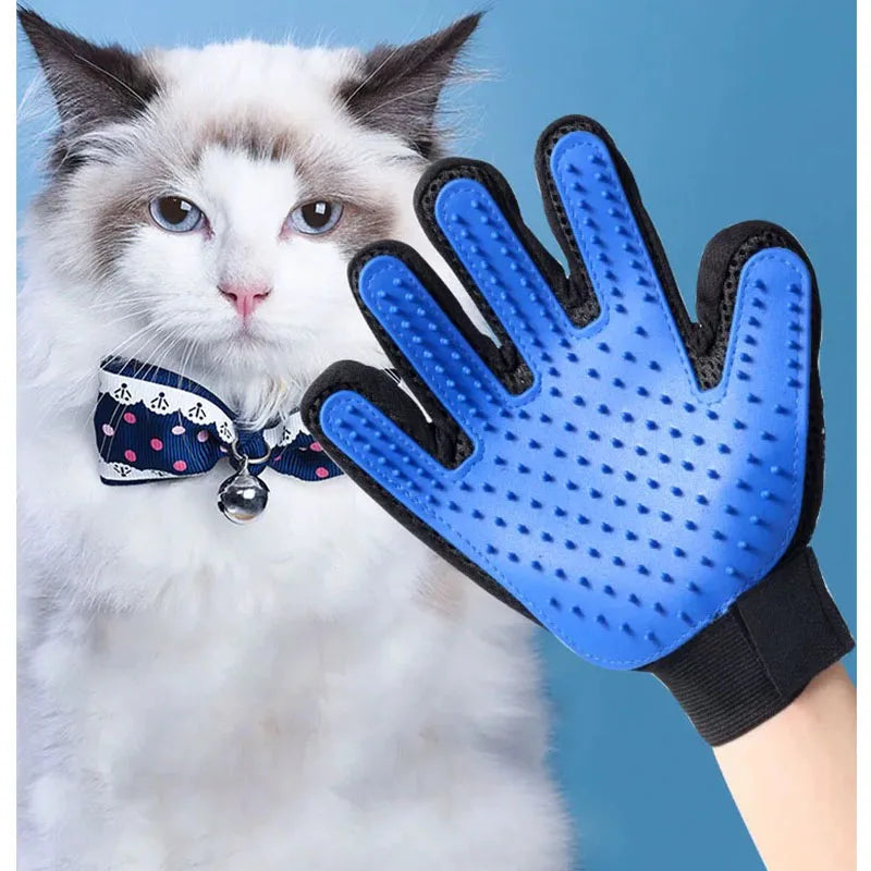 Pflegehandschuh für Haustiere – Fellpflegebürste zum Entfernen Loser Haare & Massieren für Hunde und Katzen