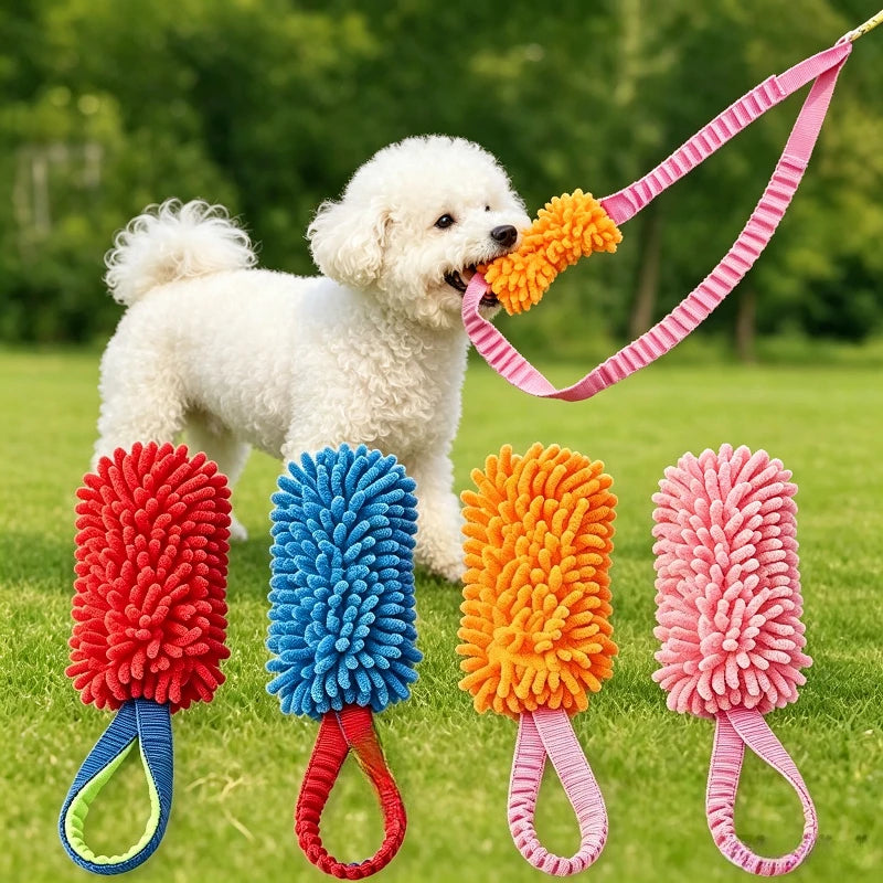 Buntes Seilball-Plüschspielzeug für Hunde – Bissfestes Kau-, Zahnpflege-, Zerr- & Interaktives Puzzle-Trainingsspielzeug für Welpen und Hunde