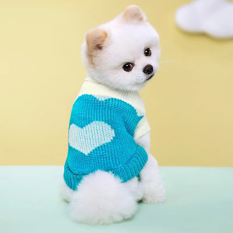 Gestrickter Hundepullover für Kleine Hunde – Warmer Winter-Pullover für Welpen & Katzen