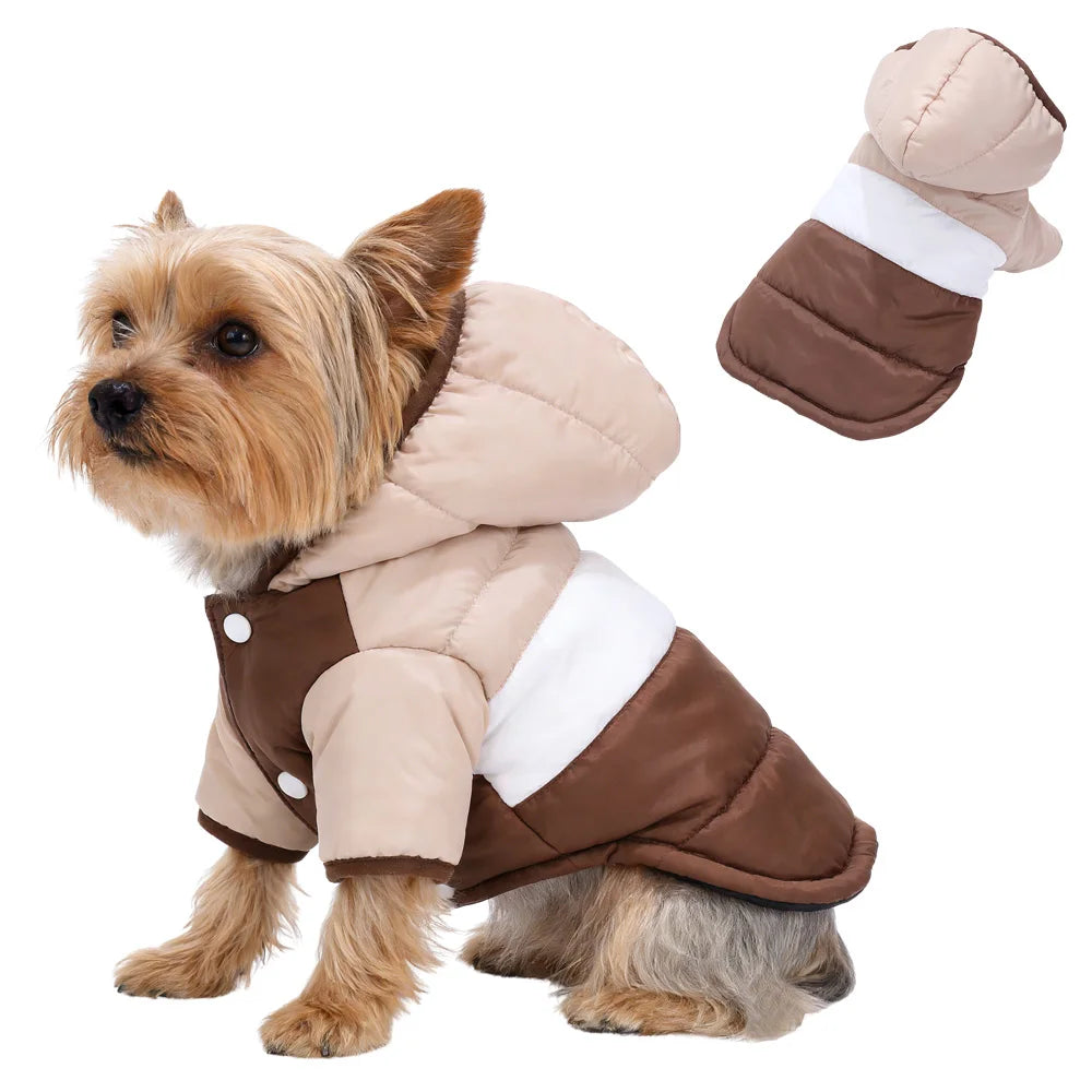 Warmer Fleece-Hoodie für Haustiere – Winddichte Winterjacke für Kleine & Mittelgroße Hunde & Katzen