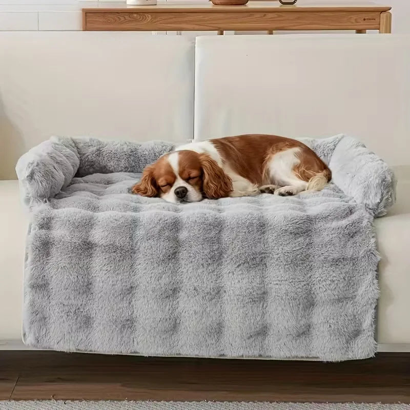 Luxuriöses Kunstkaninchenfell Plüsch Haustierbett & Hundematte – Weiche Flauschige Matratze für Kleine Mittelgroße Hunde, Welpen & Katzen