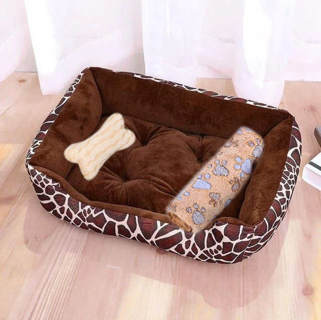 Warmes Quadratisches Haustierbett – Gemütliches Hunde- & Katzenbett