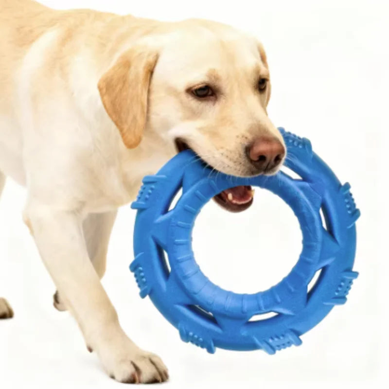 TPR-Schaumstoff Zugring für Hunde – Bissfestes Interaktives Kau- & Zerrspielzeug für Starke Kauer, Training und Spielzeit
