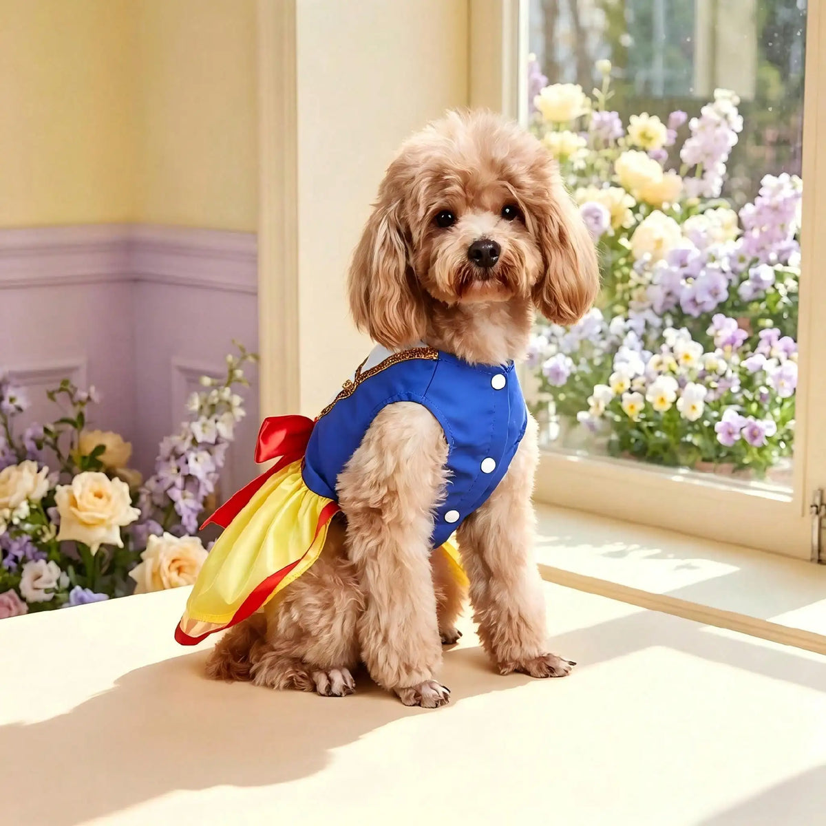 Schneeprinzessin-Kleid für Hunde – Festliches Weihnachtskostüm für Kleine Hunde & Welpen