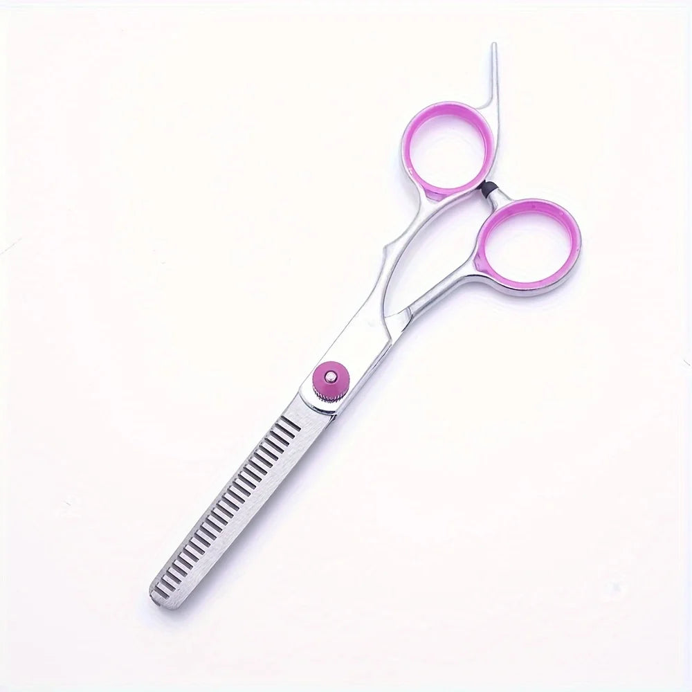 5-teiliges Professionelles Hunde-Scheren-Set – Edelstahl-Pflegescheren, Gebogene Schere & Effilierschere mit Kamm und Aufbewahrungstasche
