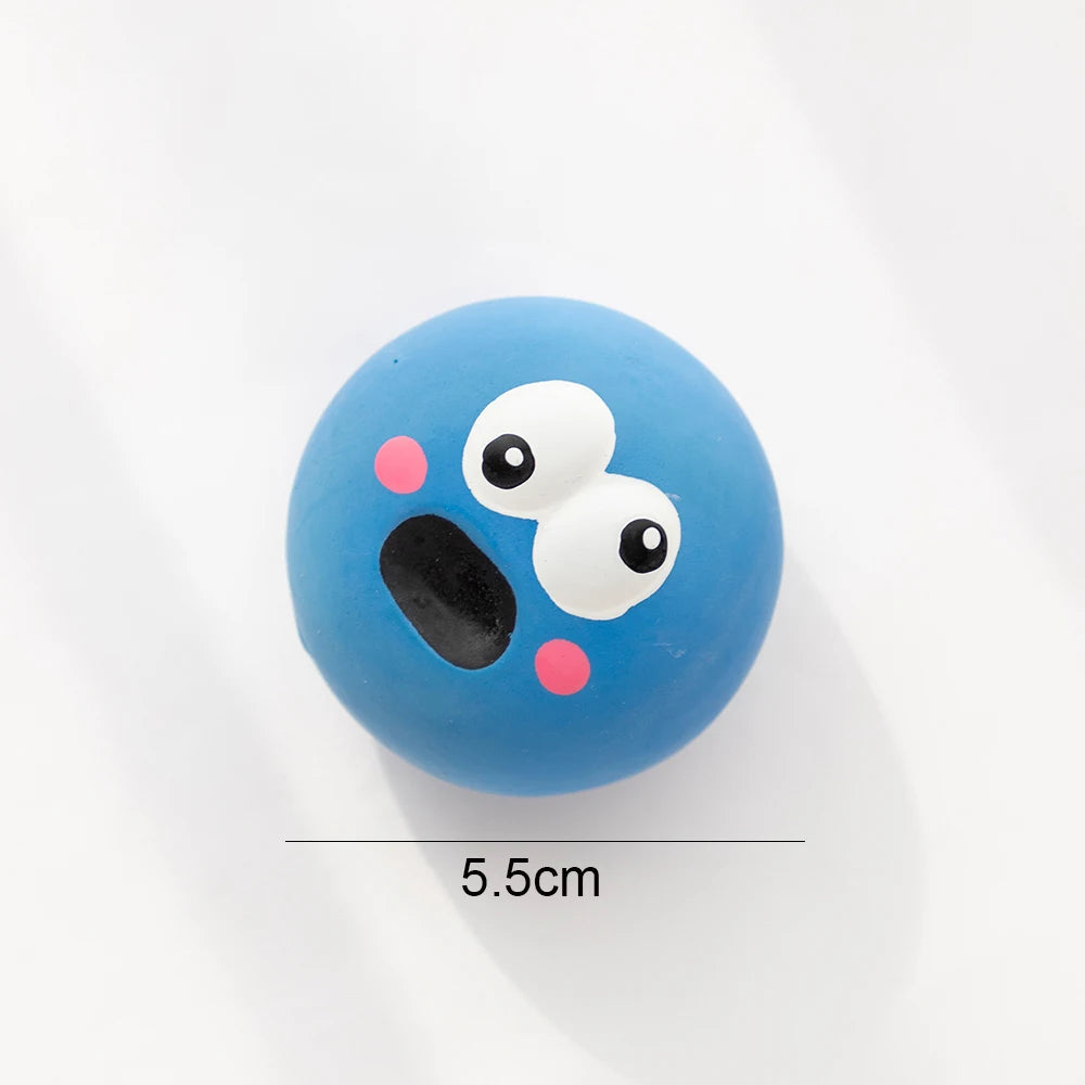 Quietschender Gummi-Kauball für Hunde – Bissfester Zahnreinigungs-Ball mit Sound für Welpen & Kleine Mittlere Große Hunde