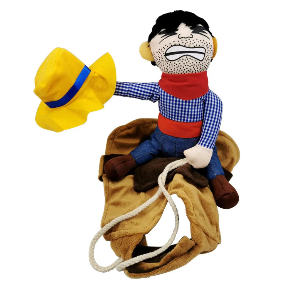 Lustiges Cowboy-Kostüm für Haustiere – Weihnachts- & Halloween-Cosplay-Partyoutfit für Hunde, Welpen & Katzen