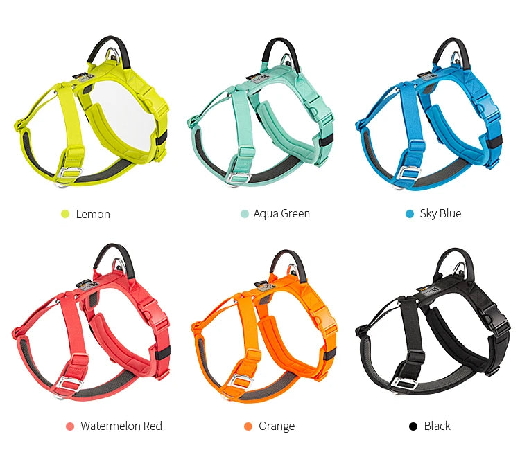 Reflektierendes Hundegeschirr aus Nylon – Verstellbares Bequemes Geschirr für Kontrollierte Spaziergänge und Laufaktivitäten