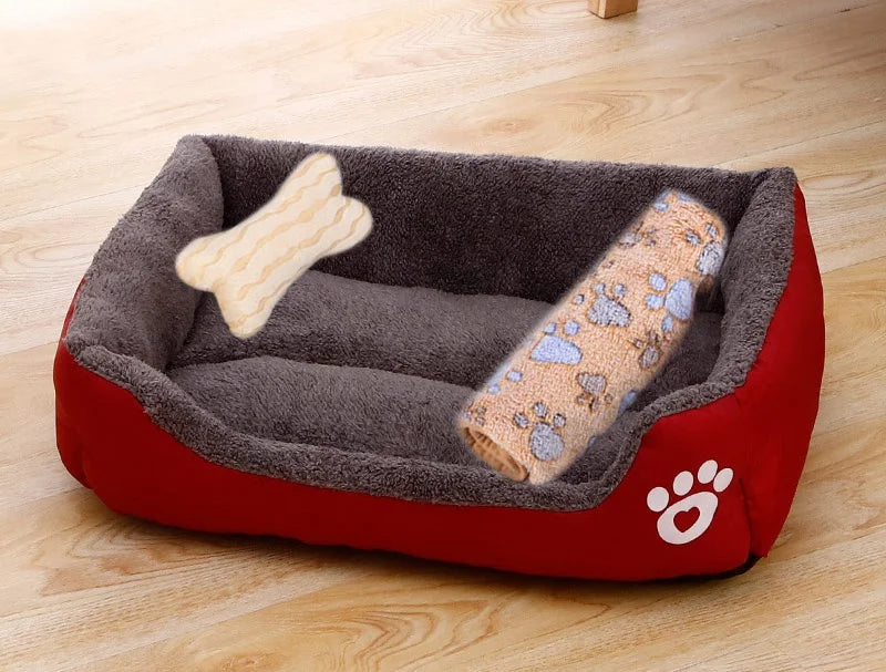 Warmes Quadratisches Haustierbett – Gemütliches Hunde- & Katzenbett