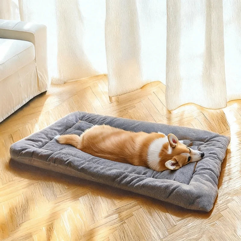 Extra Großes Plüsch Hundebett Sofa – Verdickte Superweiche Polyester Haustiermatratze & Hundebox Schlafmatte für Kleine Mittlere Große Hunde