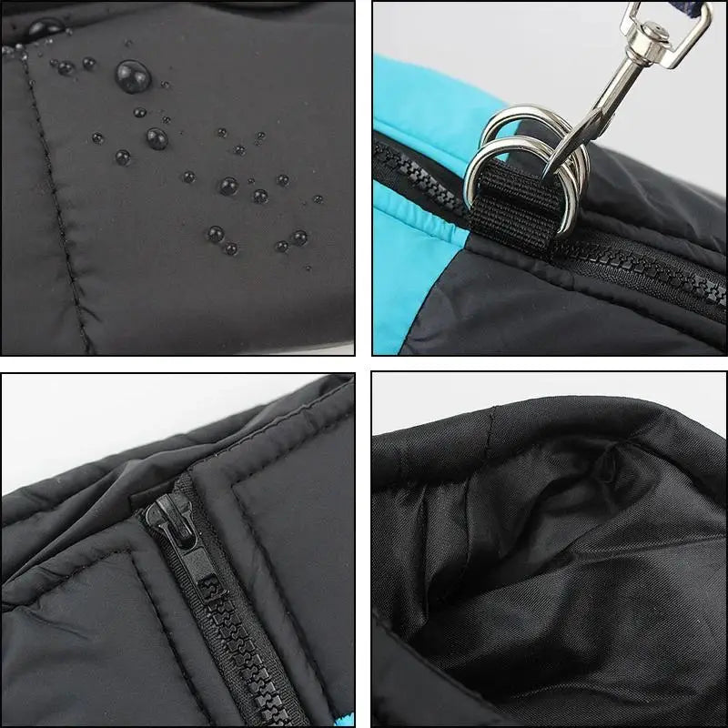 Warme Wasserdichte Winterjacke für Hunde – Winddichter Hundemantel mit D-Ring