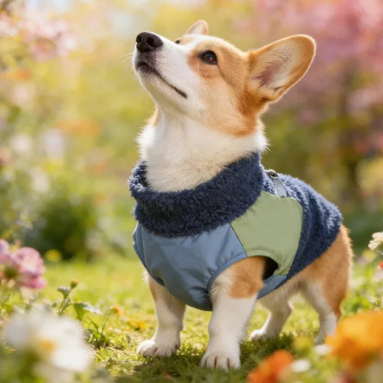 Warme Lammfell-Hundejacke – Weicher & Gemütlicher Herbst-Wintermantel für Hunde