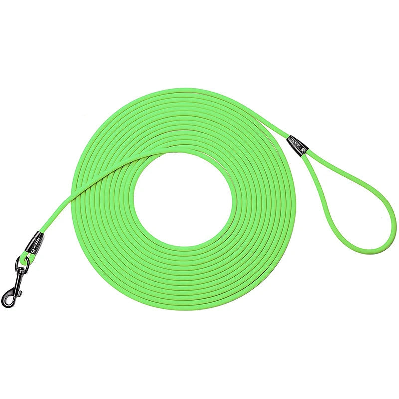 Wasserfeste Lange Hundeleine aus PVC – Strapazierfähige Leine für Rückruftraining, Strand, Garten, Spaziergänge und Freizeit