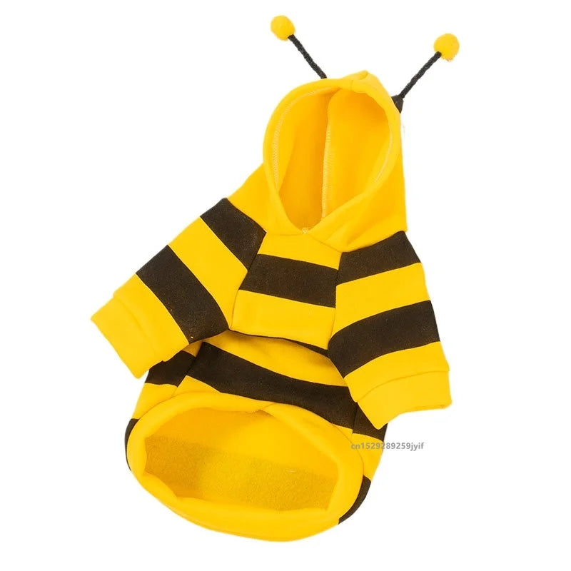 Bienen-Fleece-Hoodie für Hunde & Katzen – Süßer Cosplay-Pullover für Haustiere
