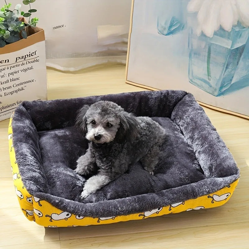 Gemütliches Haustier-Sofabett – Warmes Hunde- & Katzenbett für Kleine bis Große Tiere