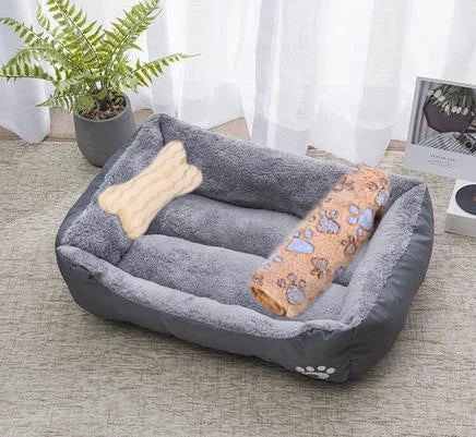 Warmes Quadratisches Haustierbett – Gemütliches Hunde- & Katzenbett