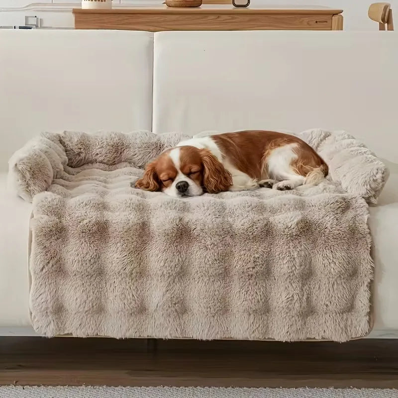 Luxuriöses Kunstkaninchenfell Plüsch Haustierbett & Hundematte – Weiche Flauschige Matratze für Kleine Mittelgroße Hunde, Welpen & Katzen