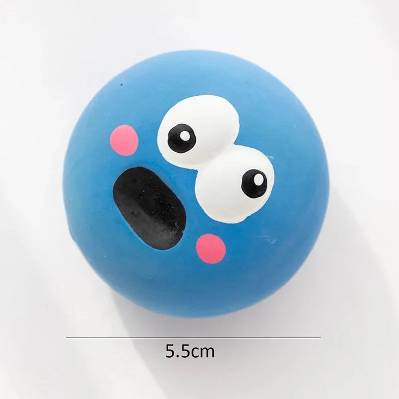 Quietschender Gummi-Kauball für Hunde – Bissfester Zahnreinigungs-Ball mit Sound für Welpen & Kleine Mittlere Große Hunde