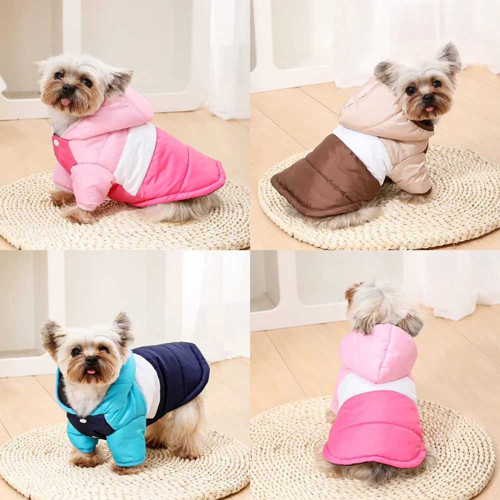Warmer Fleece-Hoodie für Haustiere – Winddichte Winterjacke für Kleine & Mittelgroße Hunde & Katzen