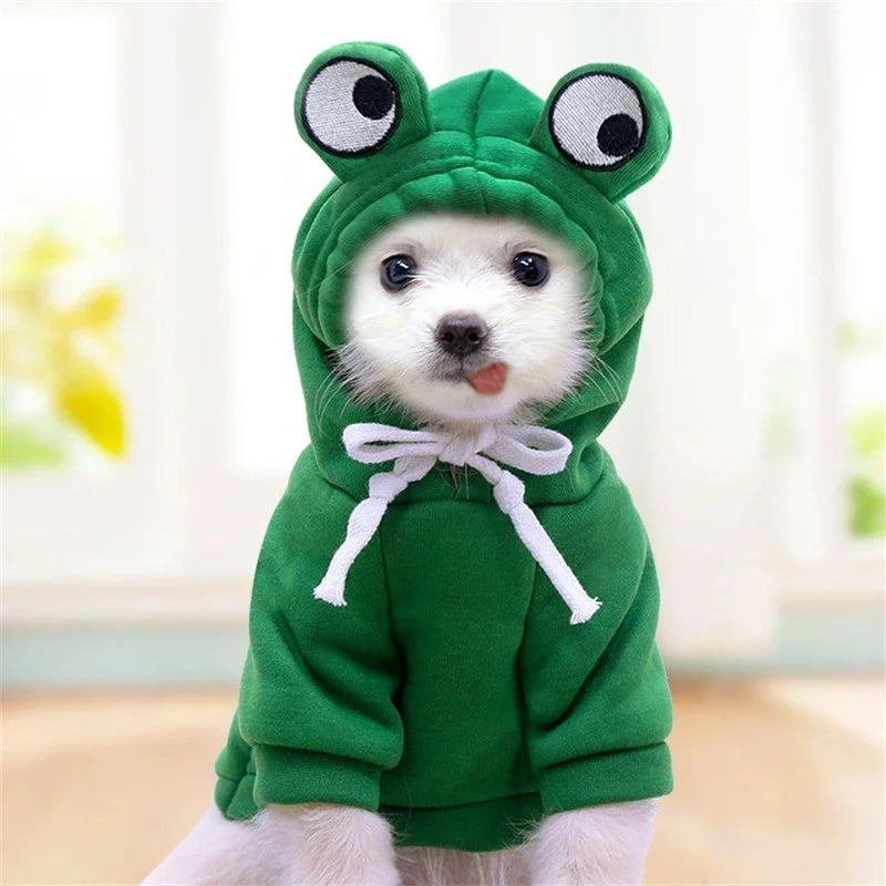 Süßer Früchte-Hundehoodie – Warme Fleece-Kostümjacke für Kleine Hunde, Welpen & Katzen