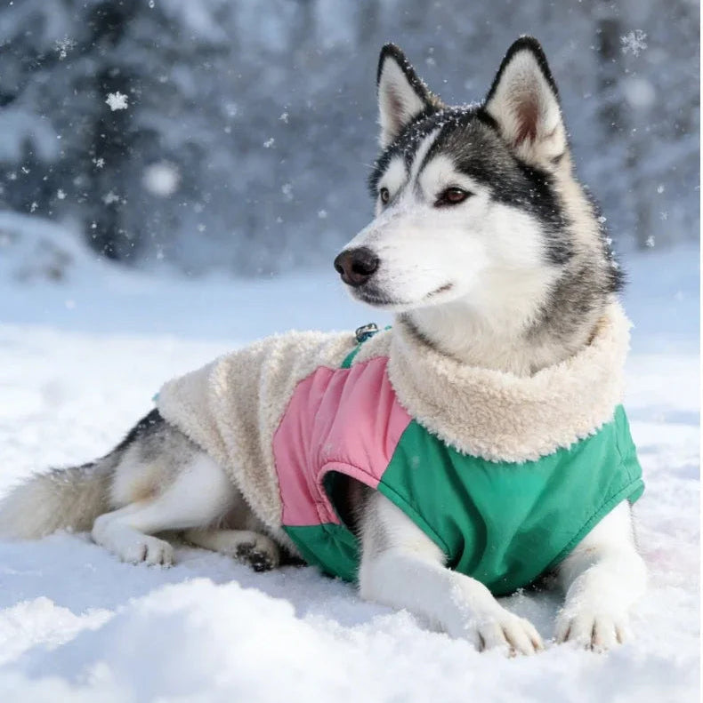 Warme Lammfell-Hundejacke – Weicher & Gemütlicher Herbst-Wintermantel für Hunde