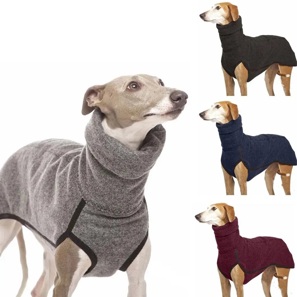 Hochkragen-Hundepullover für den Winter – Warmer Strickpullover für Mittelgroße & Große Hunde, Deutsche Dogge, Greyhound & Pitbull
