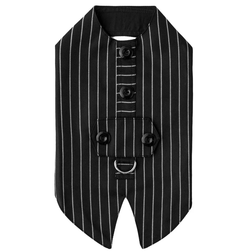 Formeller Hunde-Smoking mit Bandana – Eleganter Fliegen-Anzug für Hochzeit & Party