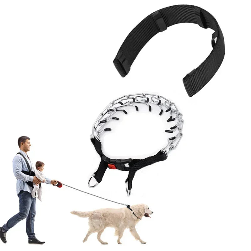 Stachelhalsband für Hundetraining – Trainingshalsband mit Schnellverschluss & Nylonabdeckung