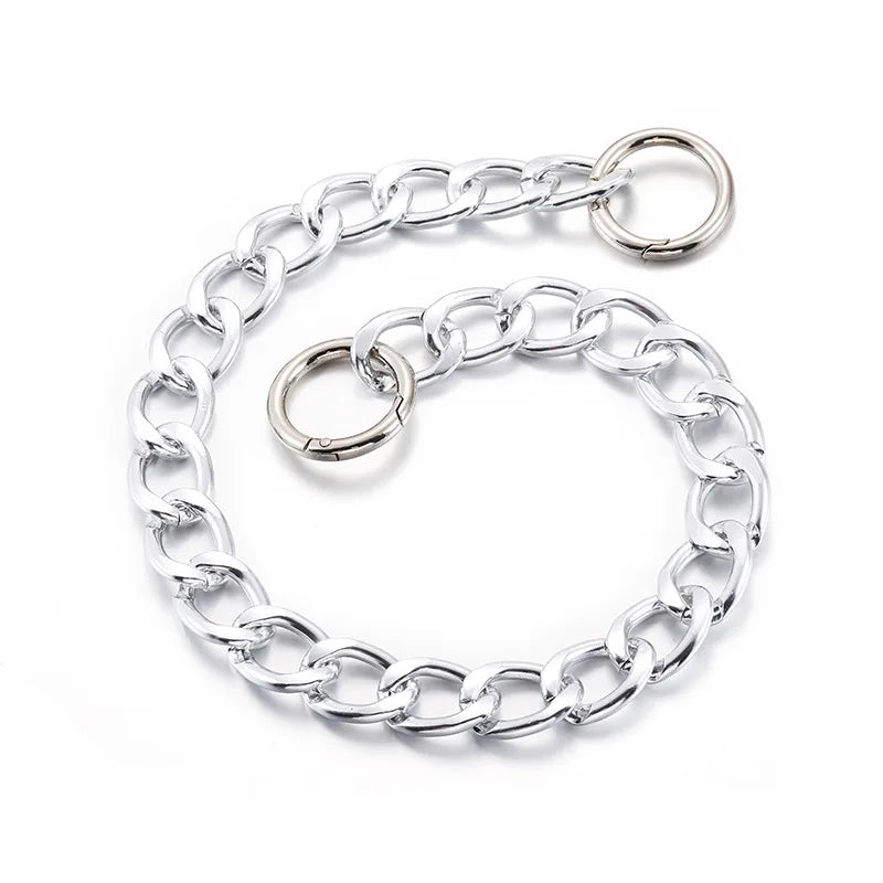 Luxuriöses Goldenes Metall-Hundehalsband – Auffälliges Kettenhalsband für Pitbulls, Bulldoggen, Teddybär-Hunde & Französische Bulldoggen