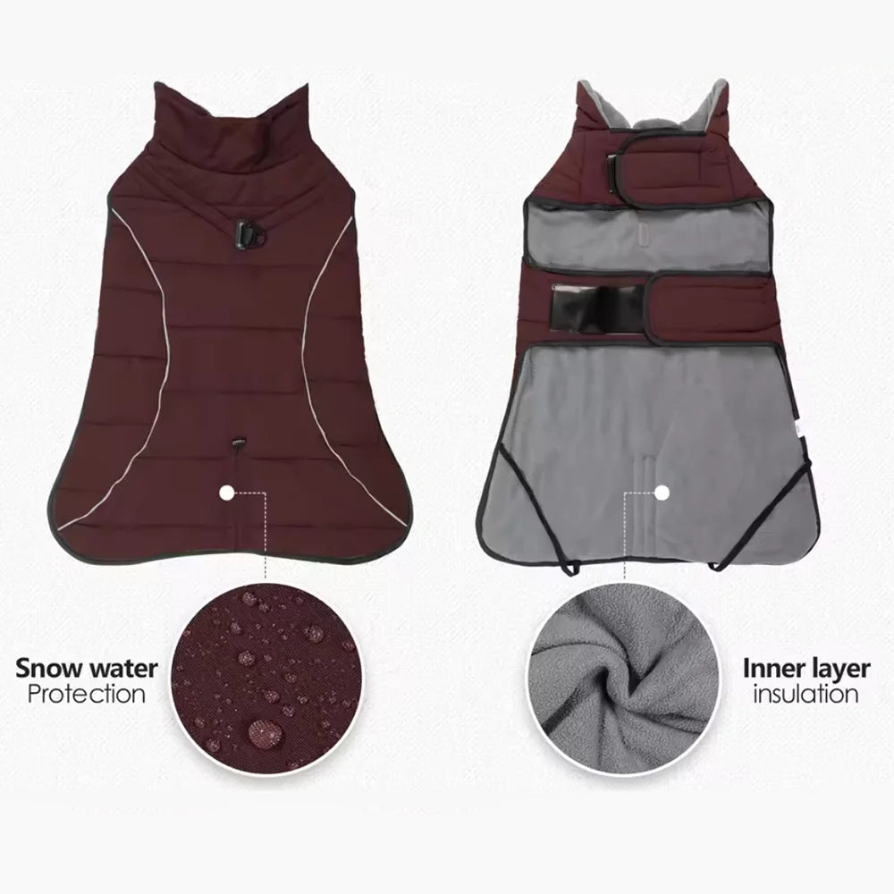 Wasserdichte Reflektierende Hundejacke – Warme Winterweste für Mittelgroße & Große Hunde