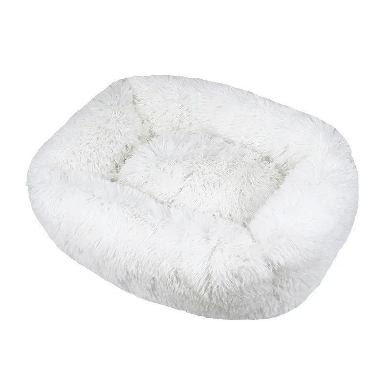 Luxuriöses Plüsch-Hundebett – Waschbares Quadratisches Kuschelbett für Kleine bis Große Hunde