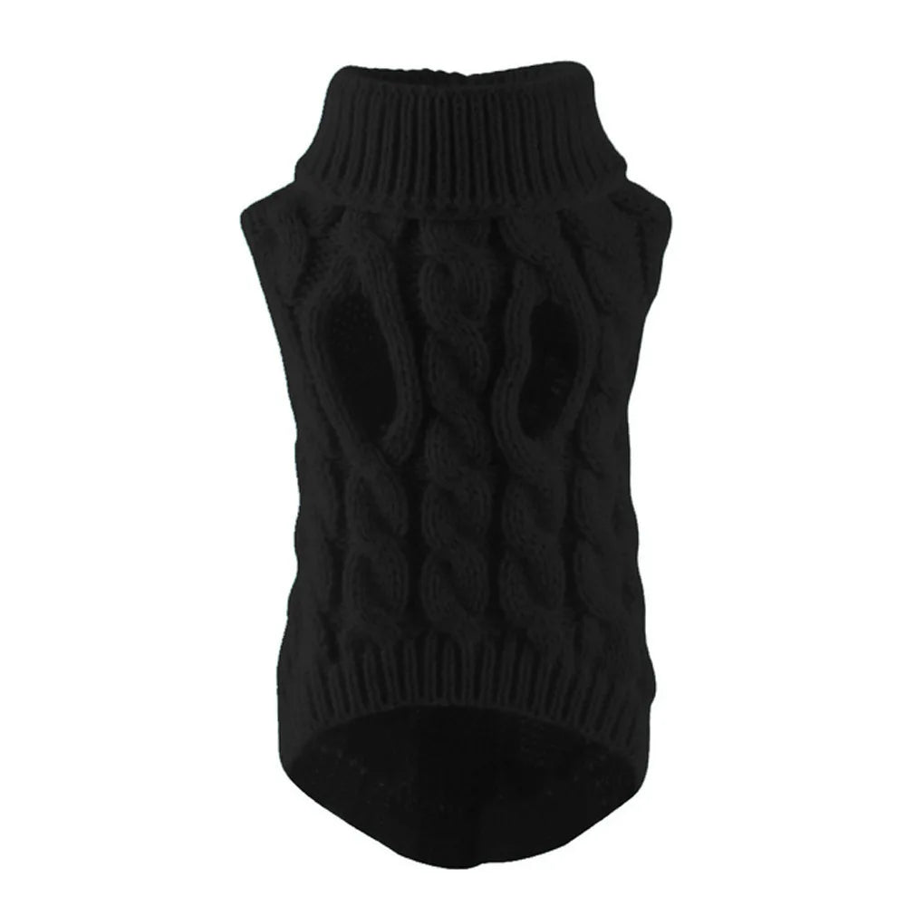 Zopfmuster-Hundepullover – Warmer Einfarbiger Strickpullover für Kleine Hunde & Welpen