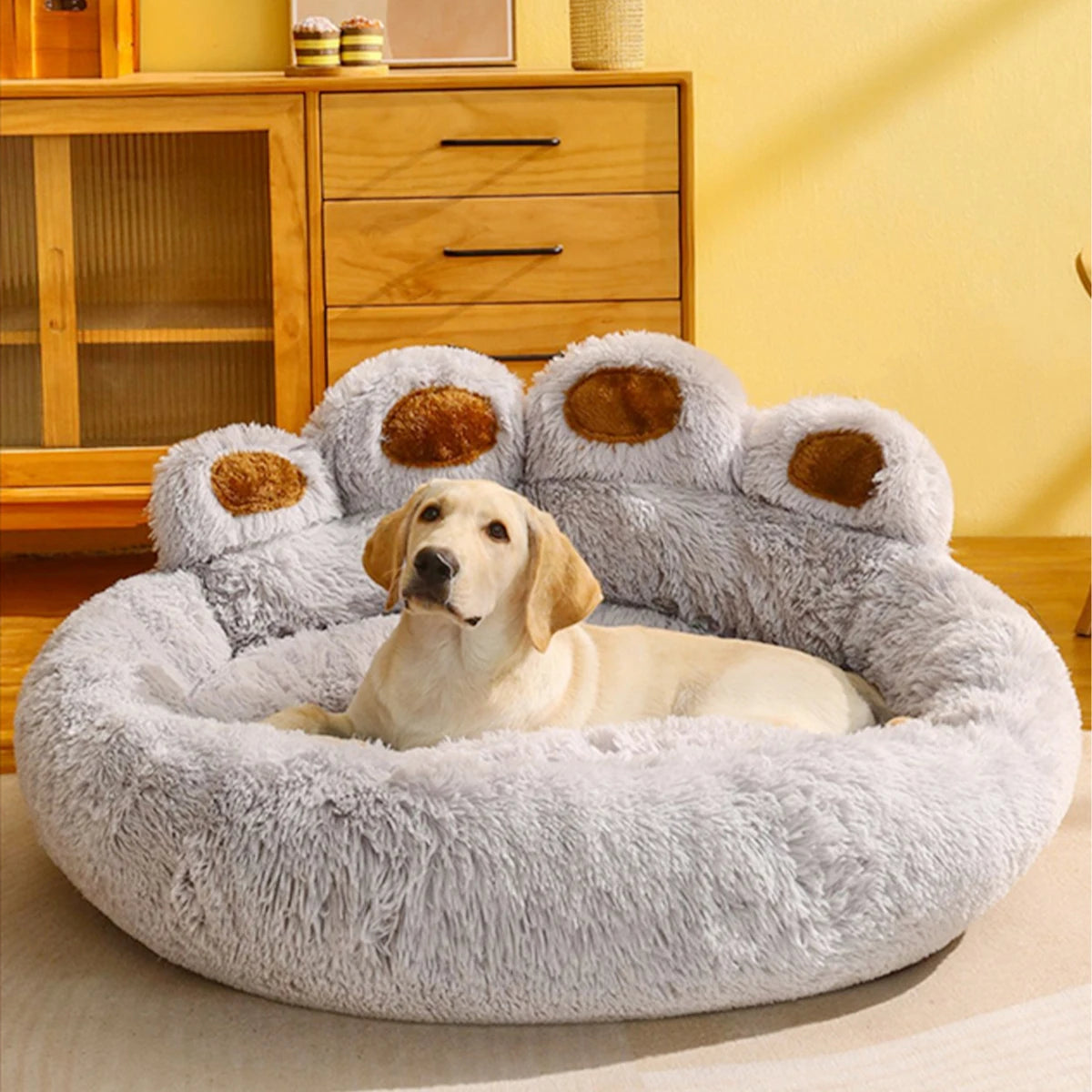 Flauschiges Warmes Winter Hundebett & Haustier Sofa-Korb – Weiche Gemütliche Schlafmatte für Kleine Mittlere Große Hunde, Welpen & Katzen