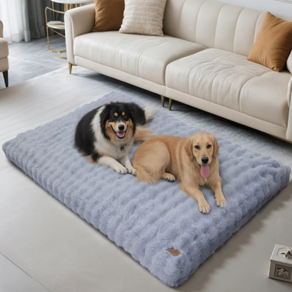 Ultra Plüsch Weiches Hundebett & Waschbares Haustierkissen – Gemütliche Welpenmatratze und Schlafmatte für Kleine Mittlere Große Hunde