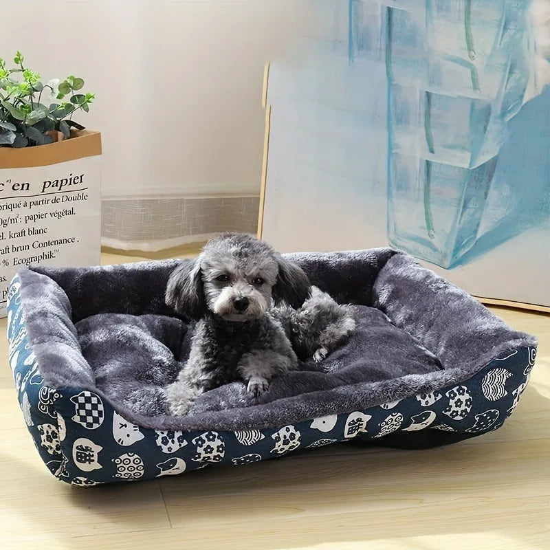 Gemütliches Haustier-Sofabett – Warmes Hunde- & Katzenbett für Kleine bis Große Tiere